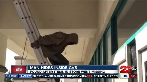 Man found hiding inside CVS attic