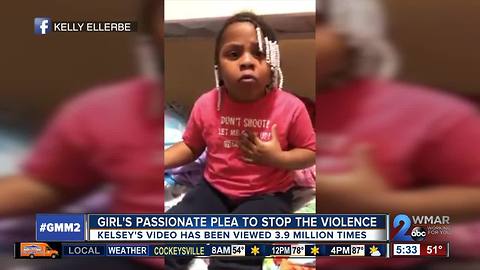 6-year-old Baltimore girl shares emotional message on city violence in viral video