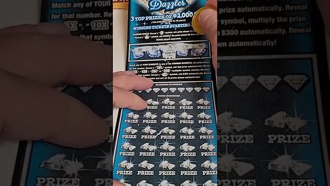 Winning $30 Scratch Off Lottery Ticket Diamond Dazzler!