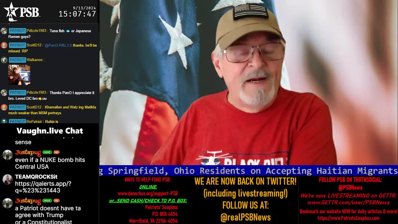 2024-09-13 15:00 EDT - The PATRIOTski Tavern: