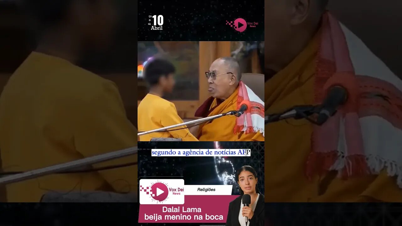 Dalai Lama beija menino na boca #jornalismo #viral #dalailama #noticias #dalailamabeija #budismo