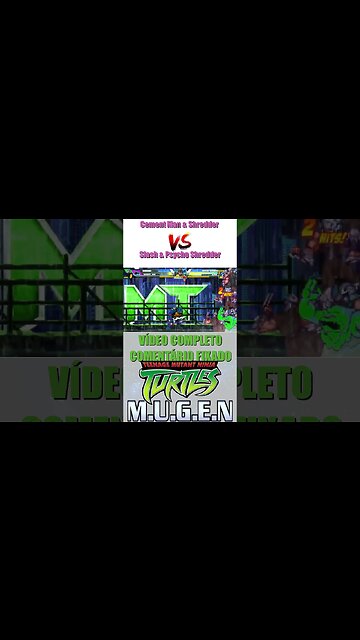 Cement Man & Shredder Vs. Slash & Psycho Shredder - TMNT M.U.G.E.N #shorts #tmnt2012 #tmntplaymates