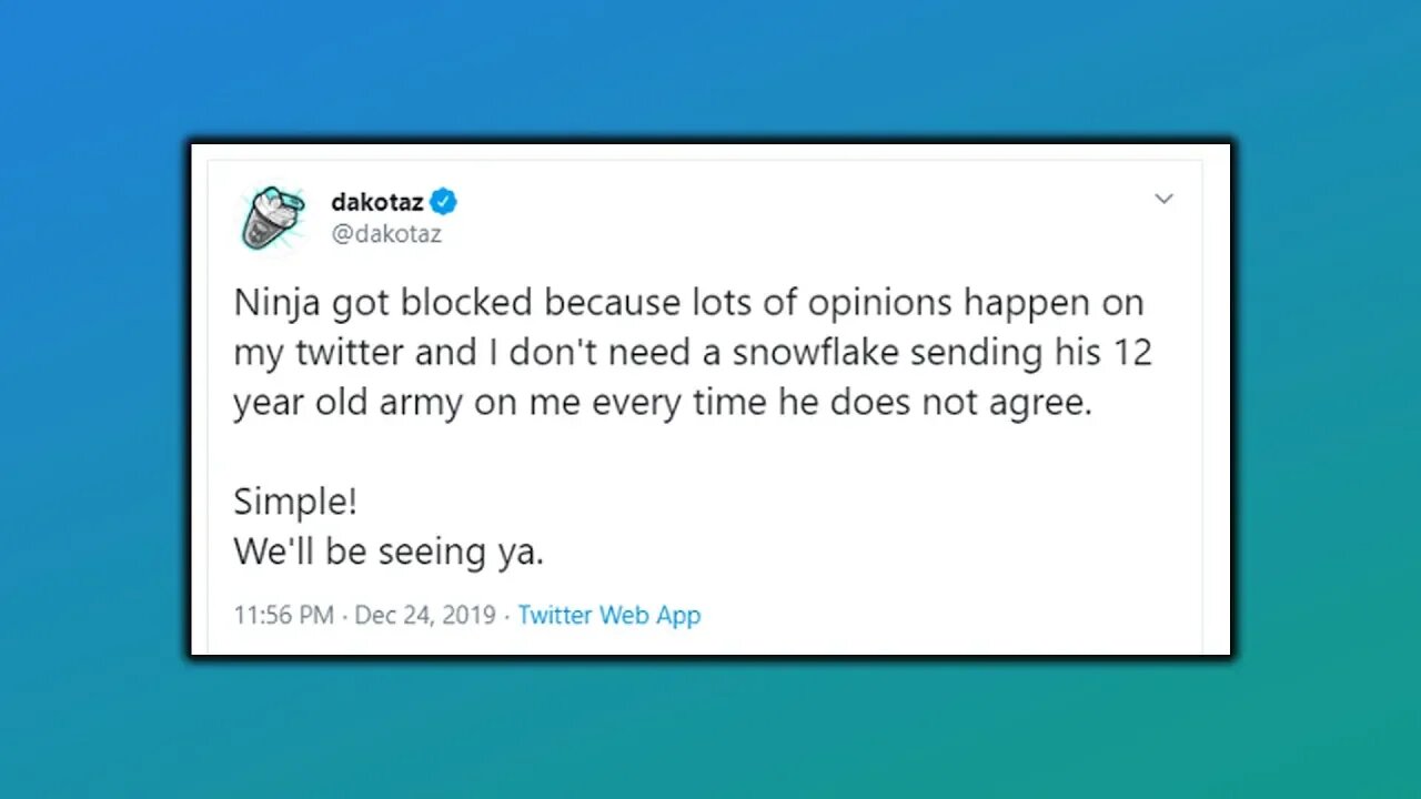 The Dakotaz/Ninja/Tfue Beef Is Stupid