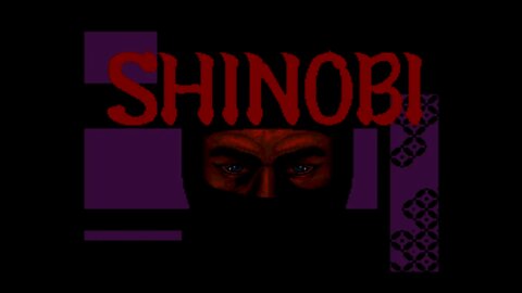 Shinobi Sega Master System Title Screen.