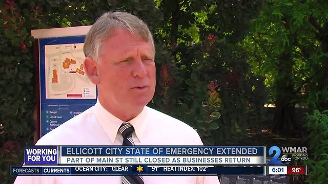 Parts of Main Street stay closed, State of Emergency extended through July in Ellicott City