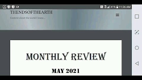 Review of May 2021 Monthly Review pt 1...