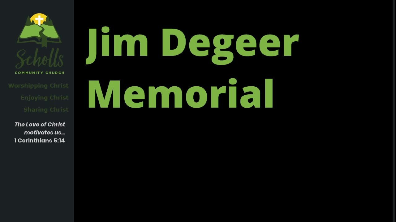Jim Degeer Memorial Service