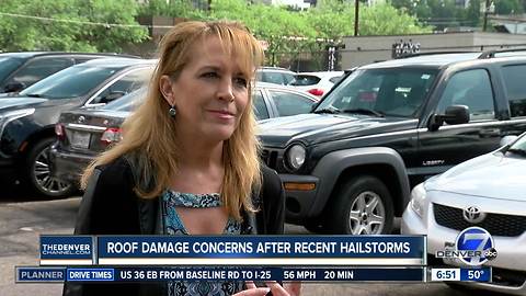 Roof damage concerns after recent hailstorms