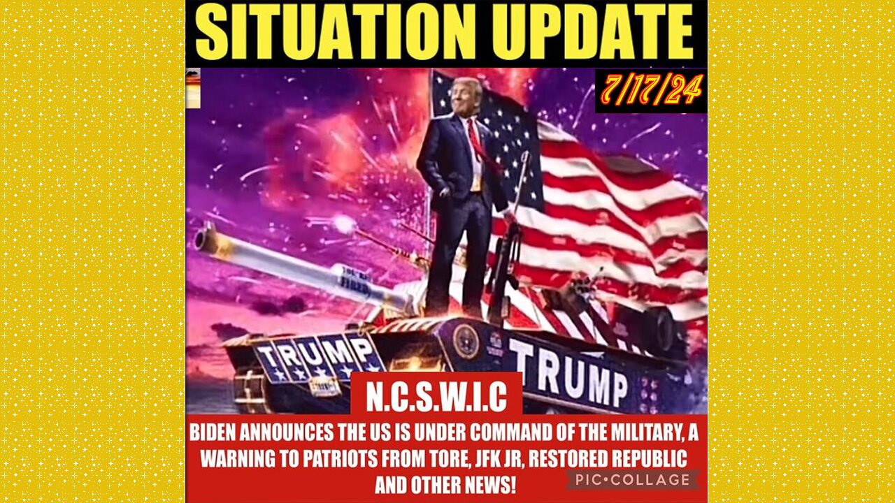 SITUATION UPDATE 7/17/24 - Military In Command, Jfk Jr, A Warning To Patriots, It's Time To Fight