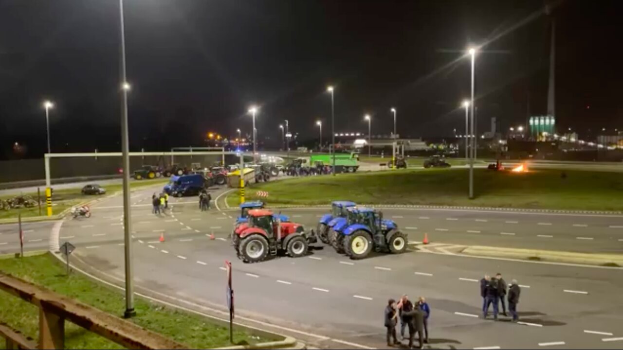 🚩 V-Media LIVE #farmersprotest2024 Gent Haven 15 februari 2024 om 20u45 #belgium