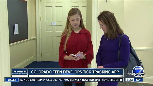 Colorado teen develops tick tracking app