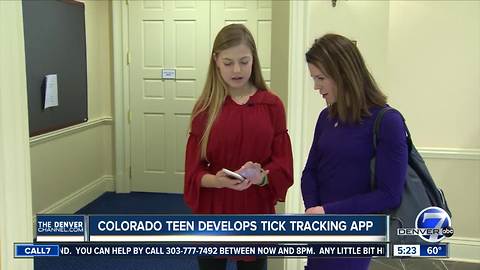 Colorado teen develops tick tracking app