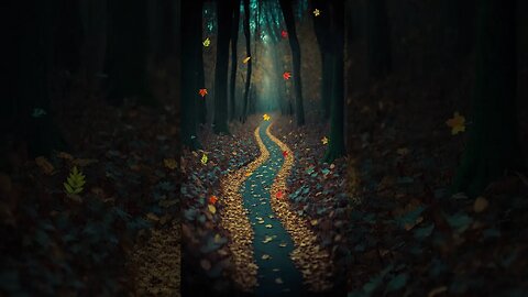 #autumn #trail #forest #fall #seasonal #nature #colorful #orange #digitalart #ringtone #landscape
