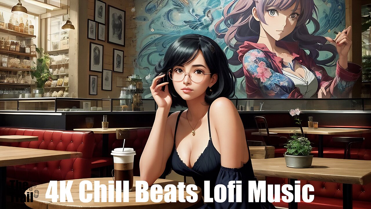 Chill Beats Music - Lofi Slayin It | (AI) Audio Reactive Cinematic Anime s1 | Anime Painting