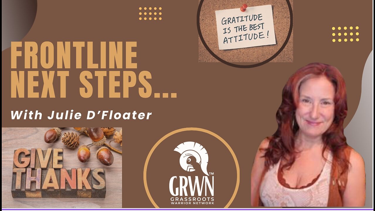 Frontline First Steps Gratitude Thanksgiving Thursday...