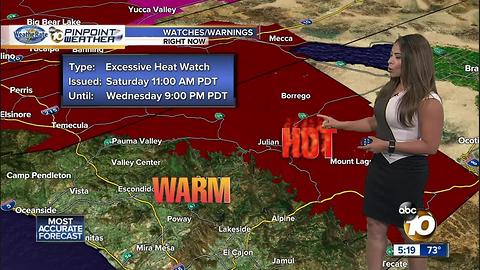10News Pinpoint Weather with Meteorologist Angelica Campos
