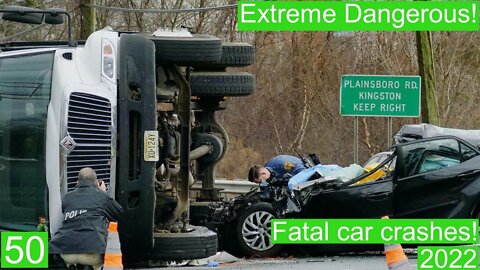 Extreme Dangerous! Fatal car crashes 50- 2022