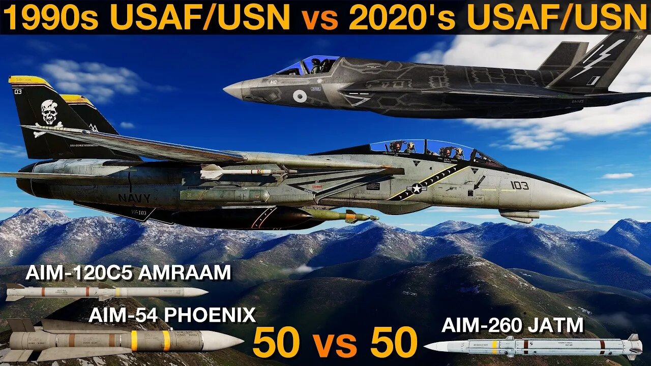 1990's USAF & USN Air Wing vs 2020's USAF & USN Air Wing (WarGames 130) | DCS