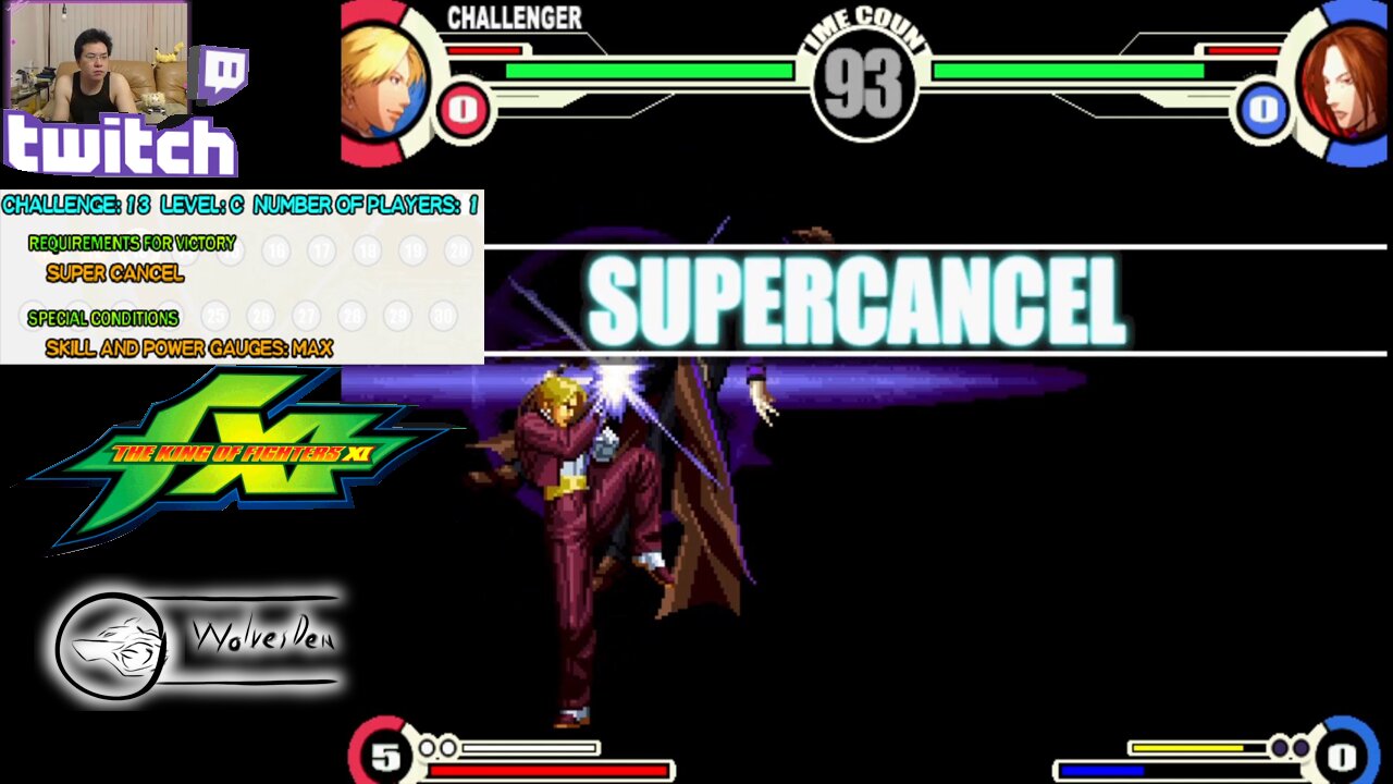 (PS2) King of Fighter XI - 13 - Challenge 13 - special move to super