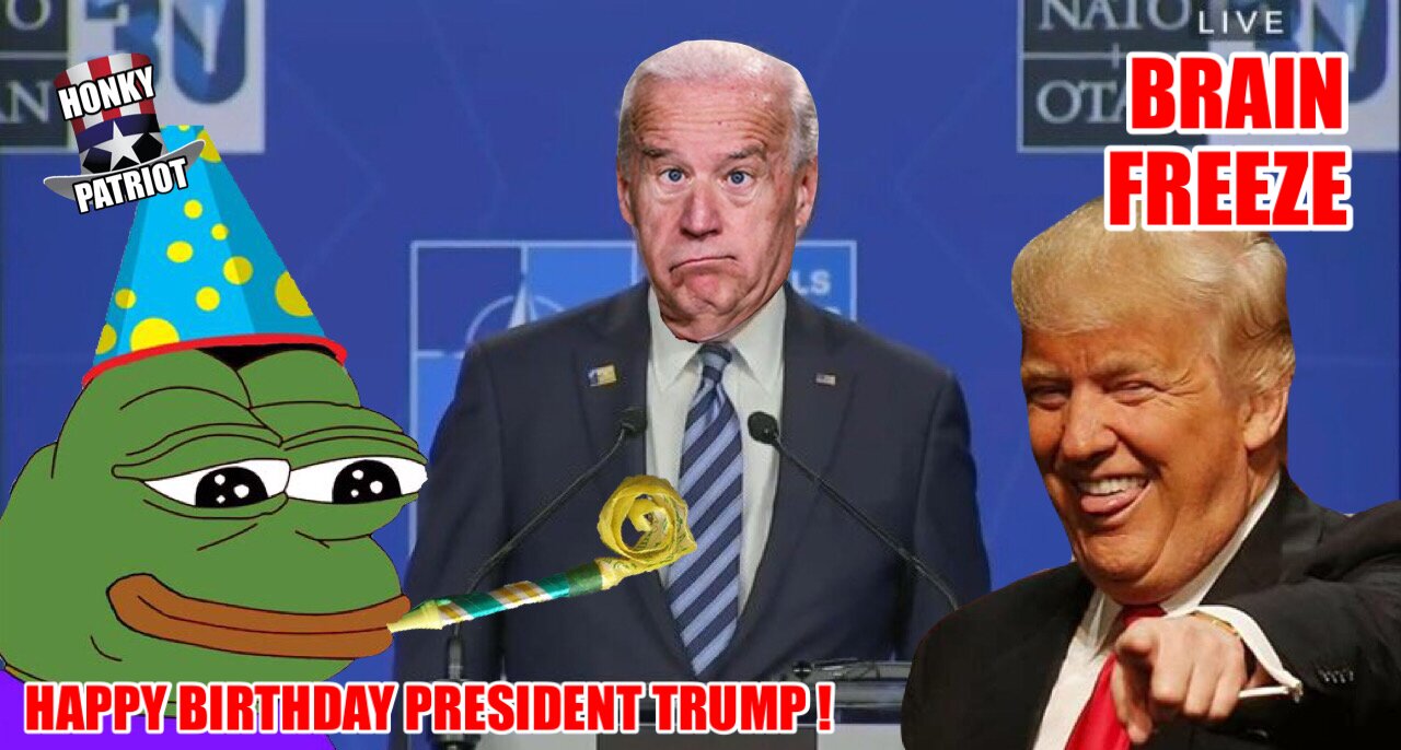 JOE BIDEN GETS BRAIN FREEZE WHEN ASKED ABOUT PUTIN ON TRUMP'S BIRTHDAY !