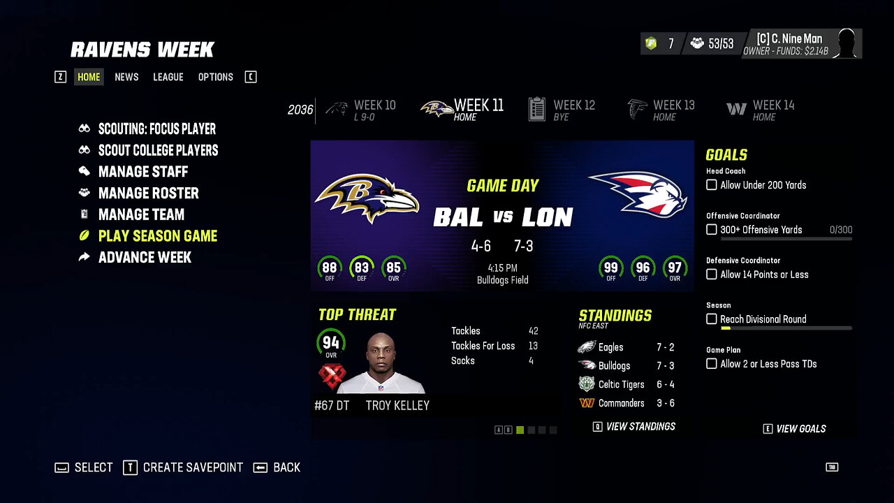 BULLDOGS VS RAVENS MADDEN NFL 23