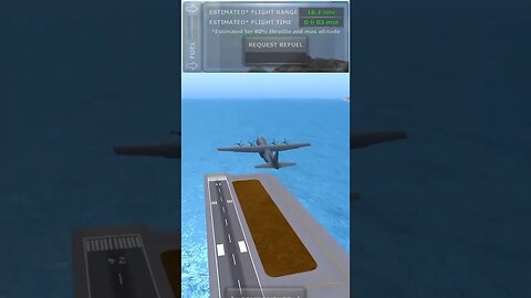 Flying C-130 with 1% Fuel | Turboprop Flight Simulator #shorts