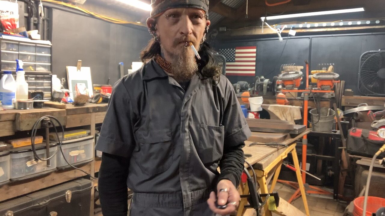 Welding the forge frame