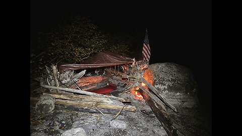 Bushcraft Camping SOLO in Alaska at 32°F/0°C | Cooking Campfire Bread (Outdoor Boys Recipe)