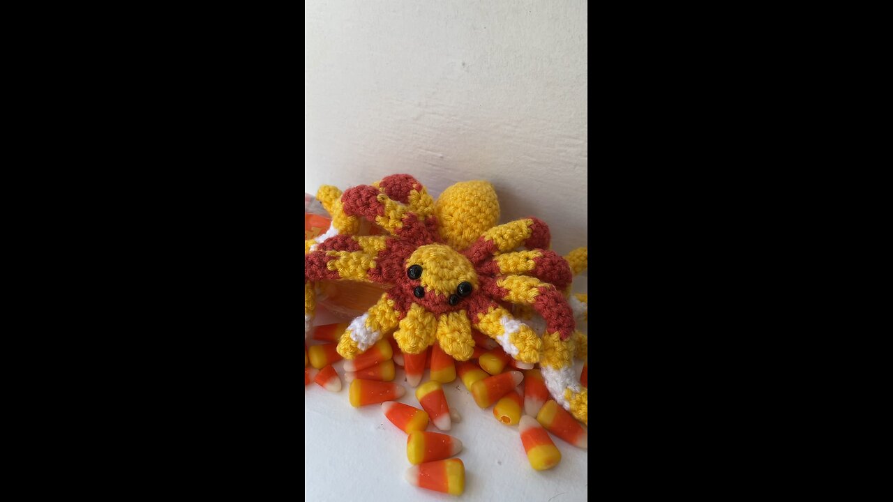 Crochet Candy Corn Tarantula!