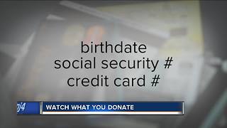 Beware of accidentially donating your identity during fall cleaning