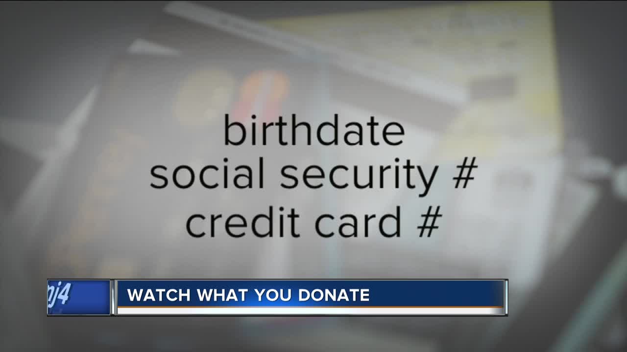 Beware of accidentially donating your identity during fall cleaning