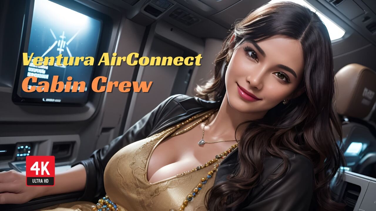 4k Ai Lookbook Girl l Ventura AirConnect | cabin crew dress #ailookbookgirl #aibeauty