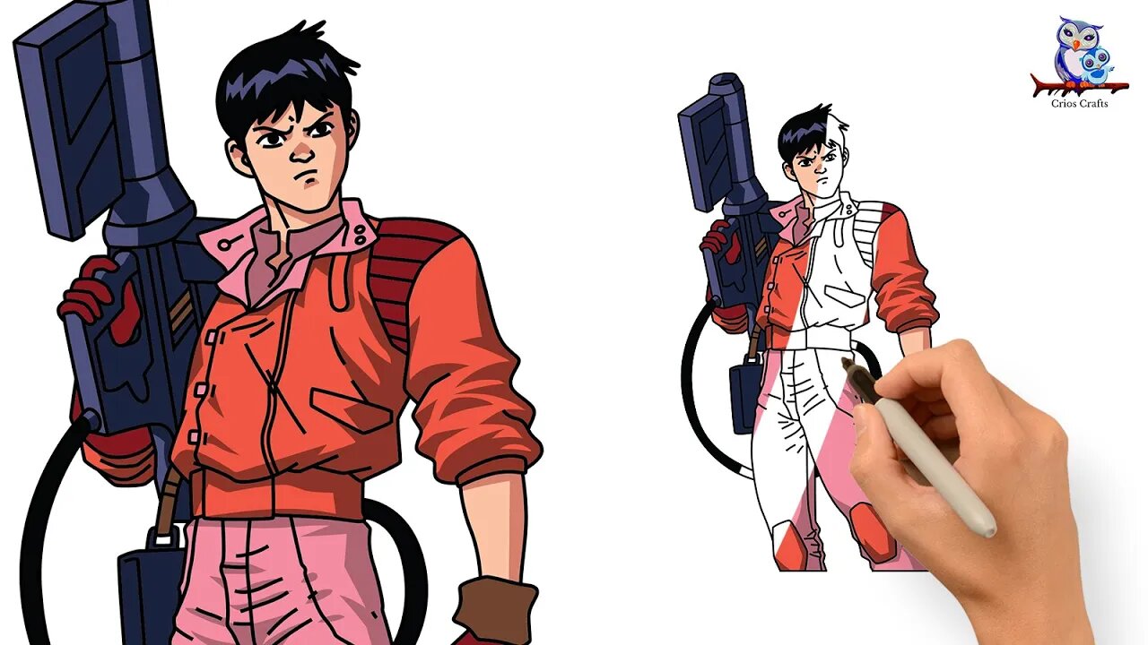 How to Draw Akira Cyberpunk Anime - Step by Step