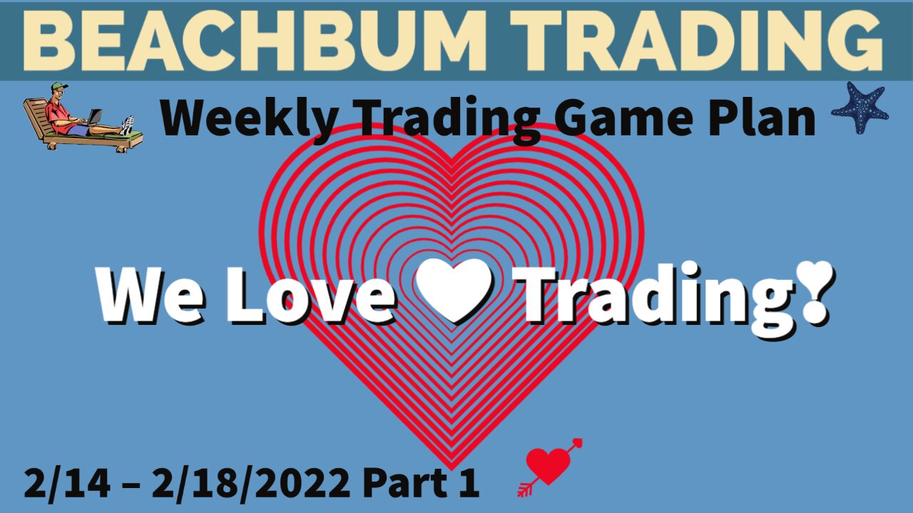 We Love ❤ Trading❣ | [BeachBum Trading] [Weekly Trading Game Plan] for 2/14 – 2/18/2022 | Part 1