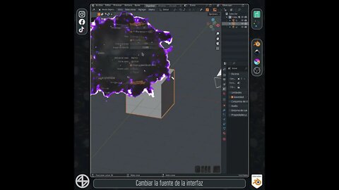 #Blender Cambiar el tipo de letra (#fuente ) en la interfaz. #Blenderenespañol