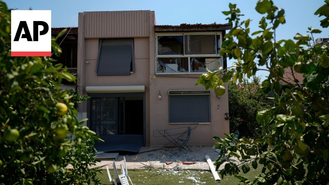 Home damaged in northern Israel town after rocket and drone fire from Hezbollah