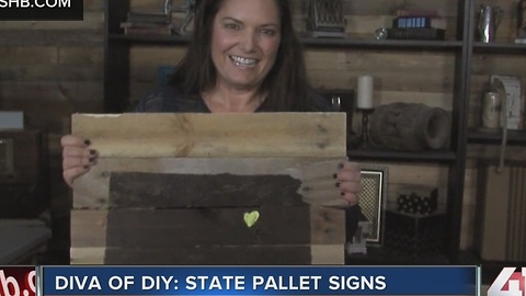 Diva of DIY: state pallet signs