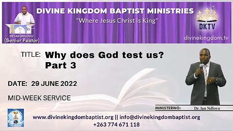 Why does God test us? - Part 3 (29/06/22)