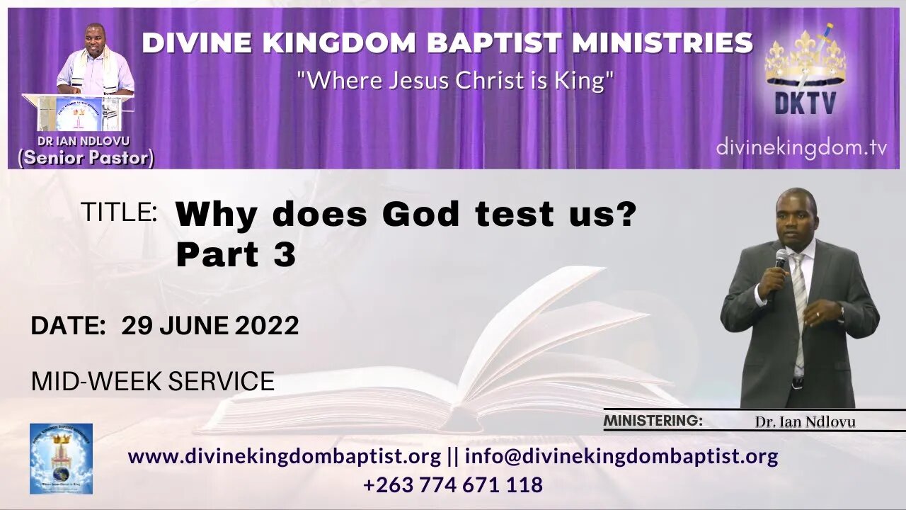 Why does God test us? - Part 3 (29/06/22)