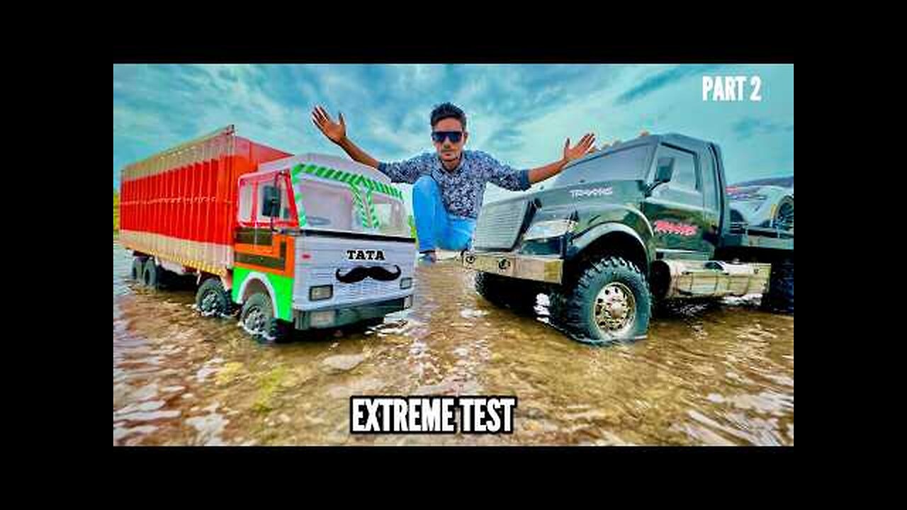 RC Zombie Hunter Truck Vs RC TATA Vs Traxxas Truck - Chatpat toy TV