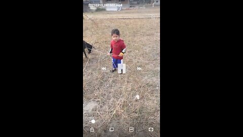 ny 2years nephew cant stop loving and playing with baby goat