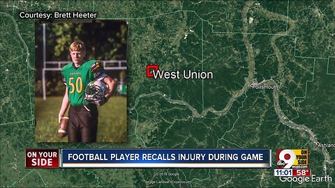 West Union Football player injured on the field
