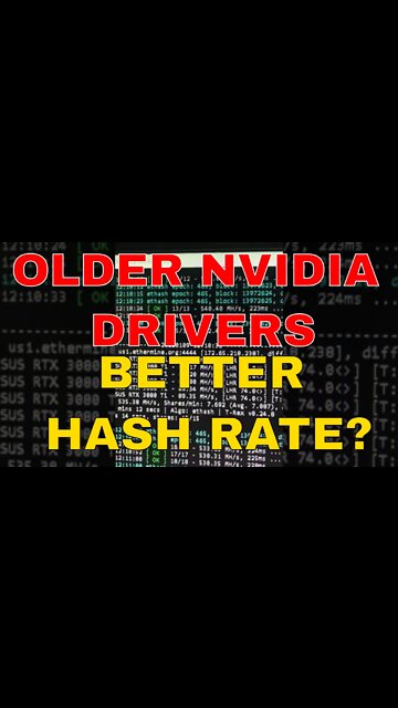 Better 3080TI Hash Rate with Older Nvidia Driver?! #Shorts