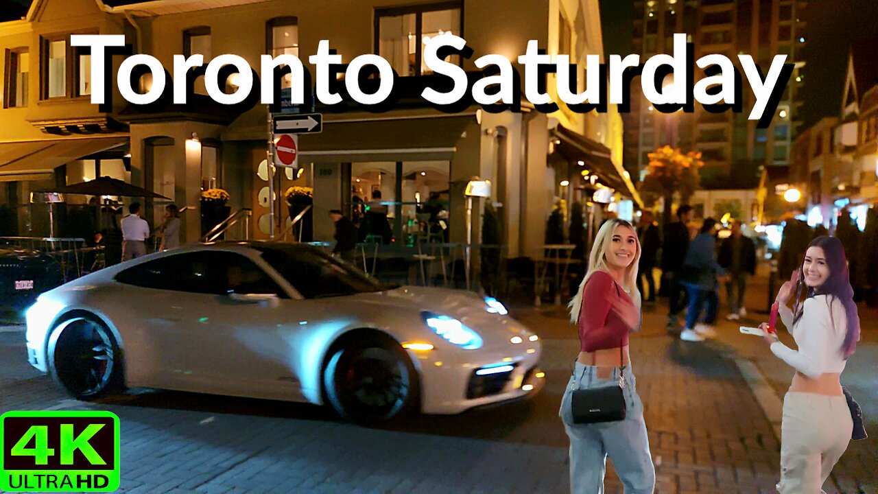 【4K】Saturday Night Downtown Toronto Canada 🇨🇦