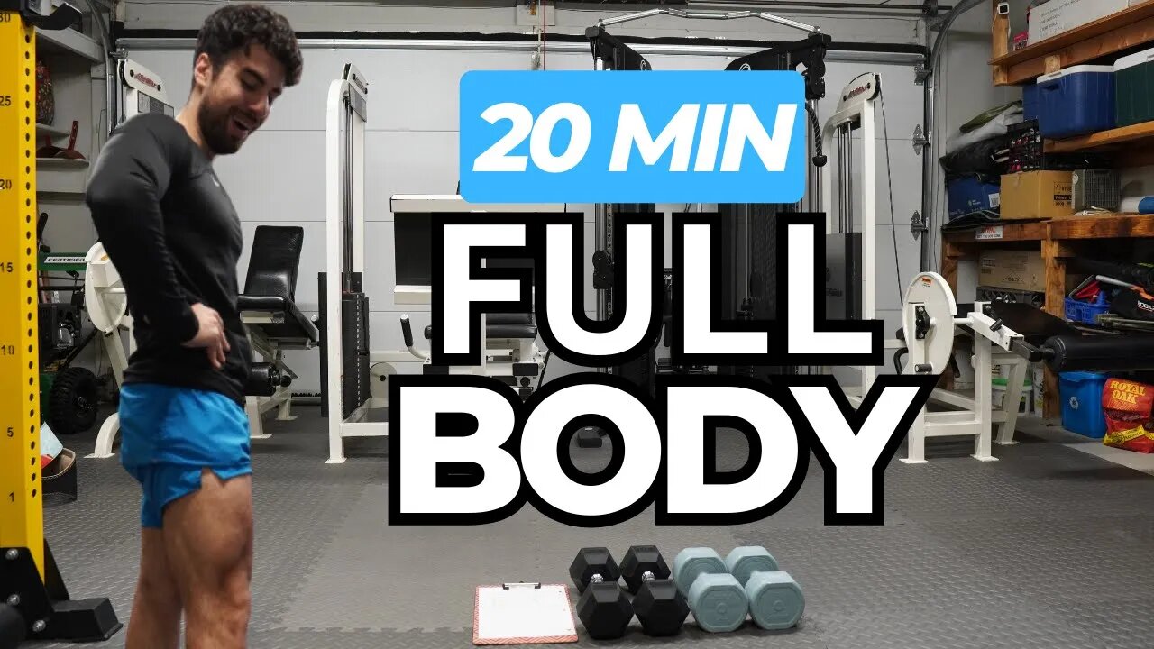 20 MIN Full Body HIIT Workout With Dumbbells