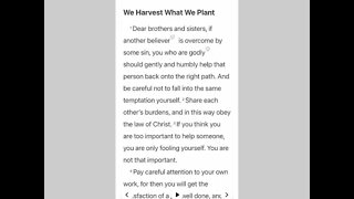 WE HARVEST WHAT WE PLANT!