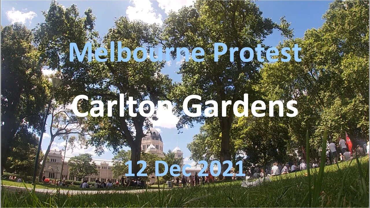 12 Dec 2021 - Melbourne Protest 05: Firefighters & Music at Carlton Gardens