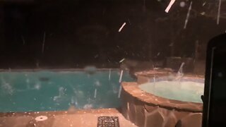 Golf-ball sized hail slams into Arkansas pool