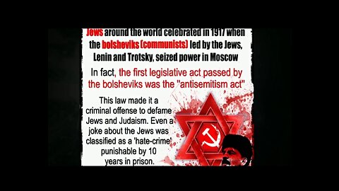 The first legislative act passed by the Bolsheviks was the 'antisemitism' act..