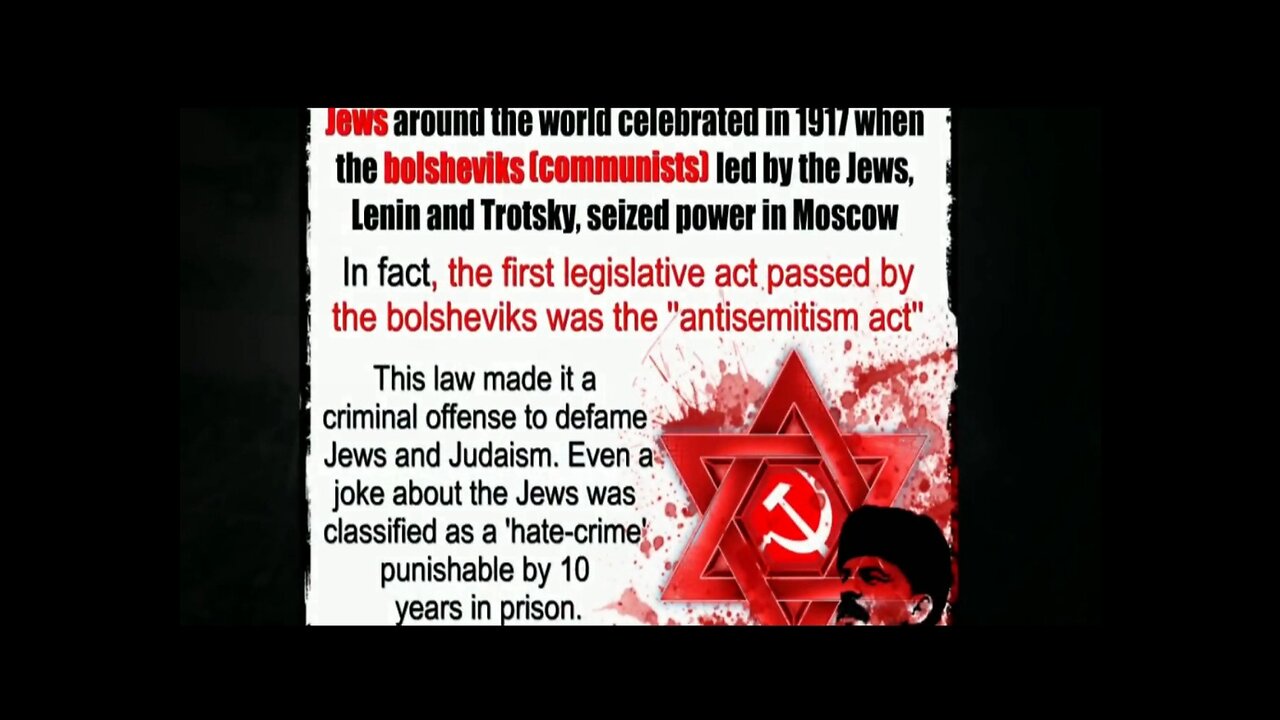 The first legislative act passed by the Bolsheviks was the 'antisemitism' act..